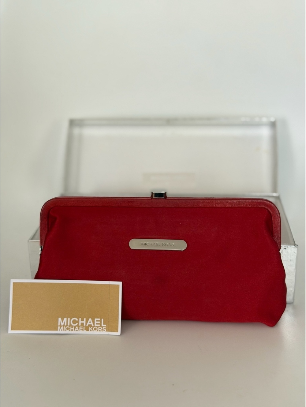 Michael Michael Kors red clutch